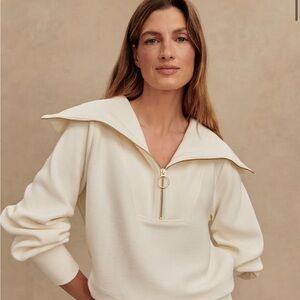 Varley Cream V-Neck Women's Sweater